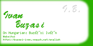 ivan buzasi business card